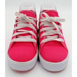 Heelys Skate Shoes Girls SZ 3M Hot Pink Canvas Upper Lace Up‎ HES10438